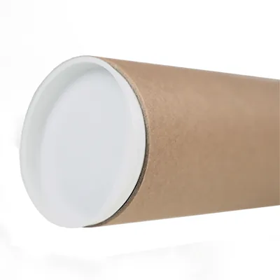 Tube carton L.50 cm x Ø 80/84 mm avec embouts plastiques – Paquet de 25 - Tubes carton emballage-3