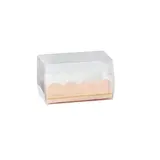 Boîte macarons Rose / Or PET 16 x 5 x 5 cm – 6 à 7 macarons - Emballage macarons - Lot de 10 - Boîtes macarons