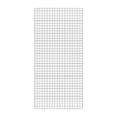 Grille murale 200 x 95 cm Métal - Présentoir grille - Grille d'exposition - Gris martelé - Lot de 2 - Grilles murales