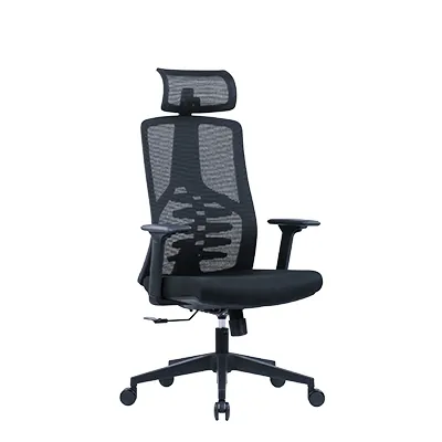 Fauteuil de bureau ergonomique noir BERLIN 3 positions - support lombaire réglable façon colonne vertébrale, têtière réglable, accoudoirs 3D, mousse haute densité - Sièges de bureaux-2