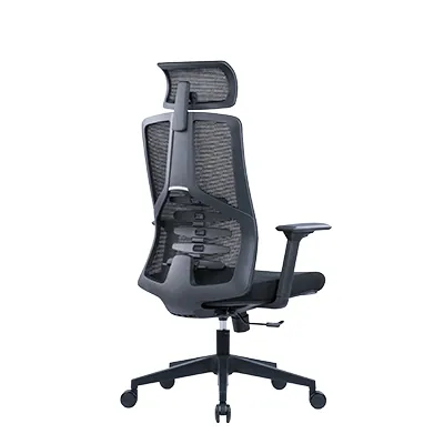 Fauteuil de bureau ergonomique noir BERLIN 3 positions - support lombaire réglable façon colonne vertébrale, têtière réglable, accoudoirs 3D, mousse haute densité - Sièges de bureaux-3