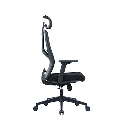 Fauteuil de bureau ergonomique noir BERLIN 3 positions - support lombaire réglable façon colonne vertébrale, têtière réglable, accoudoirs 3D, mousse haute densité - Sièges de bureaux-4