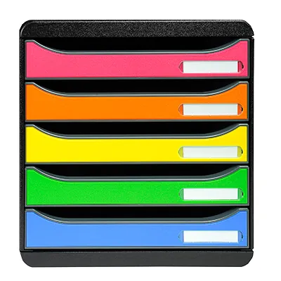Bloc de classement Iderama noir/arlequin 34,7 × 27,8 × 27,1 cm - Corbeilles à courrier, Modules de classement-2