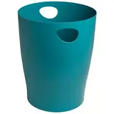 Corbeille à papier Ecobin Skandi bleu pacifique 15L - Corbeilles à papier