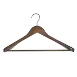 Cintre bois vintage foncé épaules larges avec barre 45 cm - Cintre chemise - Cintre costume - Cintres bois