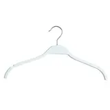 Cintre bois blanc laminé avec encoches 42 cm - Cintre chemise - Cintre robe - Lot de 10 - Cintres bois