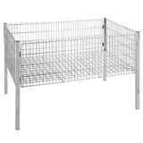 Bac soldeur sur pied fil zinc 120 x 80 x 80 cm - Soldeur corbeille - Bac de fouille - Bac soldeur