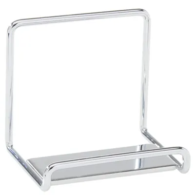 Chevalet de présentation sur base métal chromé 8 x 7 cm - Présentoir chevalet - Présentoirs sacs et portefeuilles