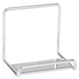 Chevalet de présentation sur base métal chromé 8 x 7 cm - Présentoir chevalet - Présentoirs sacs et portefeuilles