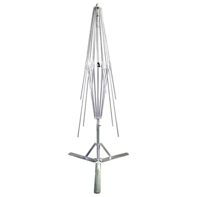Parasol professionnel de marché télescopique - Parasol forain - Rouge bordeaux - 400 x 300 cm - armature alu, toile + housse - Parasols de marché, Parasols forains-3