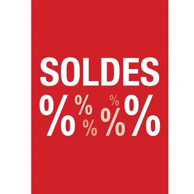 Affiche Soldes magasin 21 x 29,7 cm - Affiche promo - Paquet de 10 - Affiches Soldes, Panneau soldes