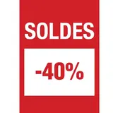 Affiche Soldes -40% 21 x 29,7 cm - Affiche promo - Paquet de 10