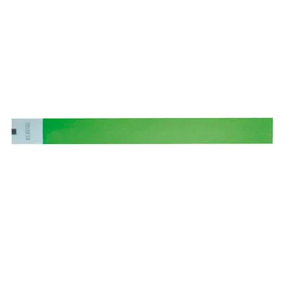 Bracelet papier indéchirable numéroté Tyvek 19 x 250 mm - Bracelet d'identification - Vert fluo - Lot de 250 - Bracelets évènementiels