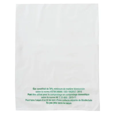 Sac liassé biosourcé et biodégradable transparent 17 x 22 cm 13 µ - Liasse de 500 sacs - Sacs plastique liassés-2