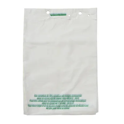 Sac liassé biosourcé et biodégradable transparent 23 x 31 cm 13 µ - Liasse de 500 sacs - Sacs plastique liassés