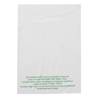 Sac liassé biosourcé et biodégradable transparent 23 x 31 cm 13 µ - Liasse de 500 sacs - Sacs plastique liassés-2