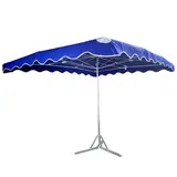 Parasol professionnel de marché télescopique - Parasol forain - Bleu foncé - 300 x 250 cm - armature alu, toile + housse - Parasols de marché, Parasols forains