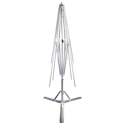 Parasol professionnel de marché télescopique - Parasol forain - Bleu foncé - 300 x 250 cm - armature alu, toile + housse - Parasols de marché, Parasols forains-3
