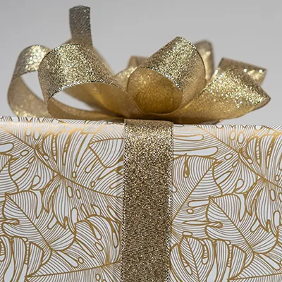 Ruban doré tissu Nastro Goldever Gold 25 mm x 112 m, paquet de 5 - Rubans cadeaux, Rubans tissu, Cordons-2