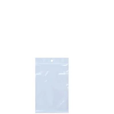 Sachet zip plastique à trou pour suspension 8 x 12 cm PEBD 50µ - Sachet fermeture pression - Transparent - Lot de 1000 - Sacs Polyferm, Sachets fermeture pression