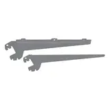 Consoles inclinables pour tablettes bois ou verre pas de 25 mm - Ligne Store gris métallisé pas de 25 mm