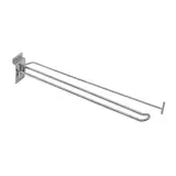 Broche double pour panneau rainuré avec tige porte-étiquette ø 5,6 mm x L 35 cm - Tige double - Métal - Chromé - Lot de 10