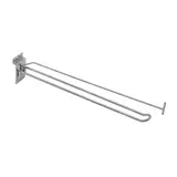 Broche double pour panneau rainuré avec tige porte-étiquette ø 5,6 mm x L 40 cm - Tige double - Métal - Chromé - Lot de 10 - Broches doubles pour panneaux rainurés