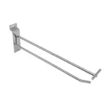 Broche simple pour panneau rainuré avec tige porte-étiquette ø 5,8 mm x L 25 cm - Tige simple - Métal - Chromé - Lot de 10