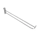 Broche simple pour panneau rainuré avec tige porte-étiquette ø 5,8 mm x L 40 cm - Tige simple - Métal - Chromé - Lot de 10