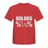 T-shirt Soldes pour mannequin vitrine rouge / blanc - T-shirts Soldes