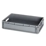 Bac gerbable - Bac Europe 24L 60 x 40 x 12 cm parois pleines poignées ouvertes polypropylène gris