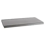 Tablette tôle monobloc - Ligne Store gris métallisé pas de 50 mm