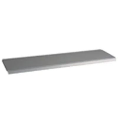 Tablette tôle monobloc - Ligne Store gris métallisé pas de 50 mm