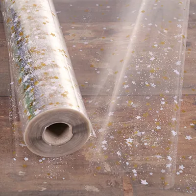 Film fleuriste - Film polypropylène Étoiles or 80 cm x 120 m 35µ - Films polypropylène à motifs-3