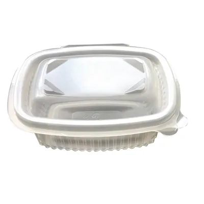Barquette avec couvercle charnière 250 ml 12,3 x 9,5 x 5,4 cm - Barquette plastique - Lot de 50 - Barquettes plastique-2