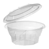 Bol salade avec couvercle 1000 ml plastique transparent ø 18,5 x 9,5 cm - Bol plastique avec couvercle - Lot de 70 - Boîtes salade, Bols salade