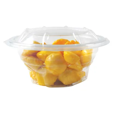 Bol salade avec couvercle 1000 ml plastique transparent ø 18,5 x 9,5 cm - Bol plastique avec couvercle - Lot de 70 - Boîtes salade, Bols salade-2