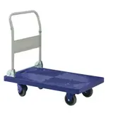 Chariot plateforme 90 x 60 x 89 cm 300kg - Chariot pliable - Chariot de manutention - Blanc / Bleu - Chariots de manutention