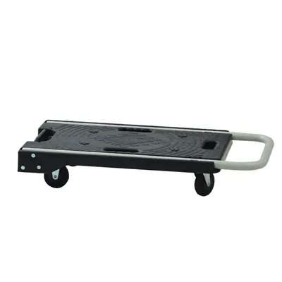 Chariot plateforme 59 x 38 x 79 cm 100kg - Chariot pliable - Chariot de manutention - Noir - Chariots de manutention-2