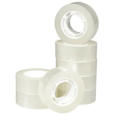 Ruban adhésif transparent 19 mm x 33 m polypropylène 25µ - Rouleau adhésif - Lot de 8 - Rubans adhésif, Double face, Patafix