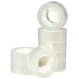 Ruban adhésif transparent 19 mm x 33 m polypropylène 25µ - Rouleau adhésif - Lot de 8 - Dévidoirs, adhésifs, colles