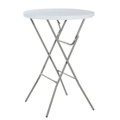 Mange debout pliant HDPE blanc ø 80  x H 110 cm - Table haute pliante - Tables pliantes, Tables traiteur