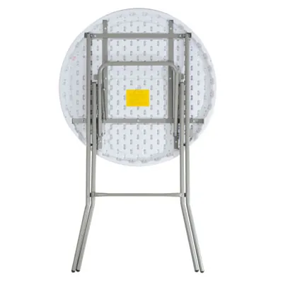 Mange debout pliant HDPE blanc ø 80  x H 110 cm - Table haute pliante - Tables pliantes, Tables traiteur-2