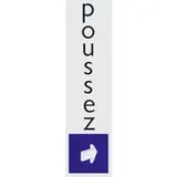 Plaque alu Poussez - Plaques adhésives Alu