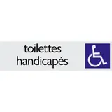 Plaque alu Toilette Handicapés - Plaques adhésives Alu
