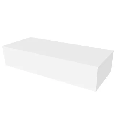 Podium vitrine blanc 120 x 50 x 25 cm - Socle vitrine - Podium de présentation magasin - Podiums de présentation, Présentoirs 3 niveaux