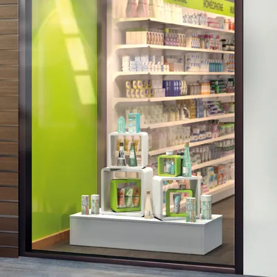 Podium vitrine blanc 120 x 50 x 25 cm - Socle vitrine - Podium de présentation magasin - Podiums de présentation, Présentoirs 3 niveaux-2