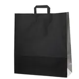 Sacs cabas kraft  - Sacs kraft couleur poignées plates