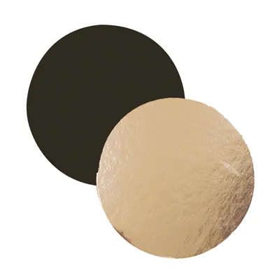 Rond carton double face Or / Noir ø 28 cm - Rond pâtisserie - Support gâteau - Paquet de 100 - Semelles gâteaux, Supports gâteaux