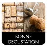Étiquettes cadeaux adhésives Bonne dégustation noir 35 x 35 mm – Paquet de 500